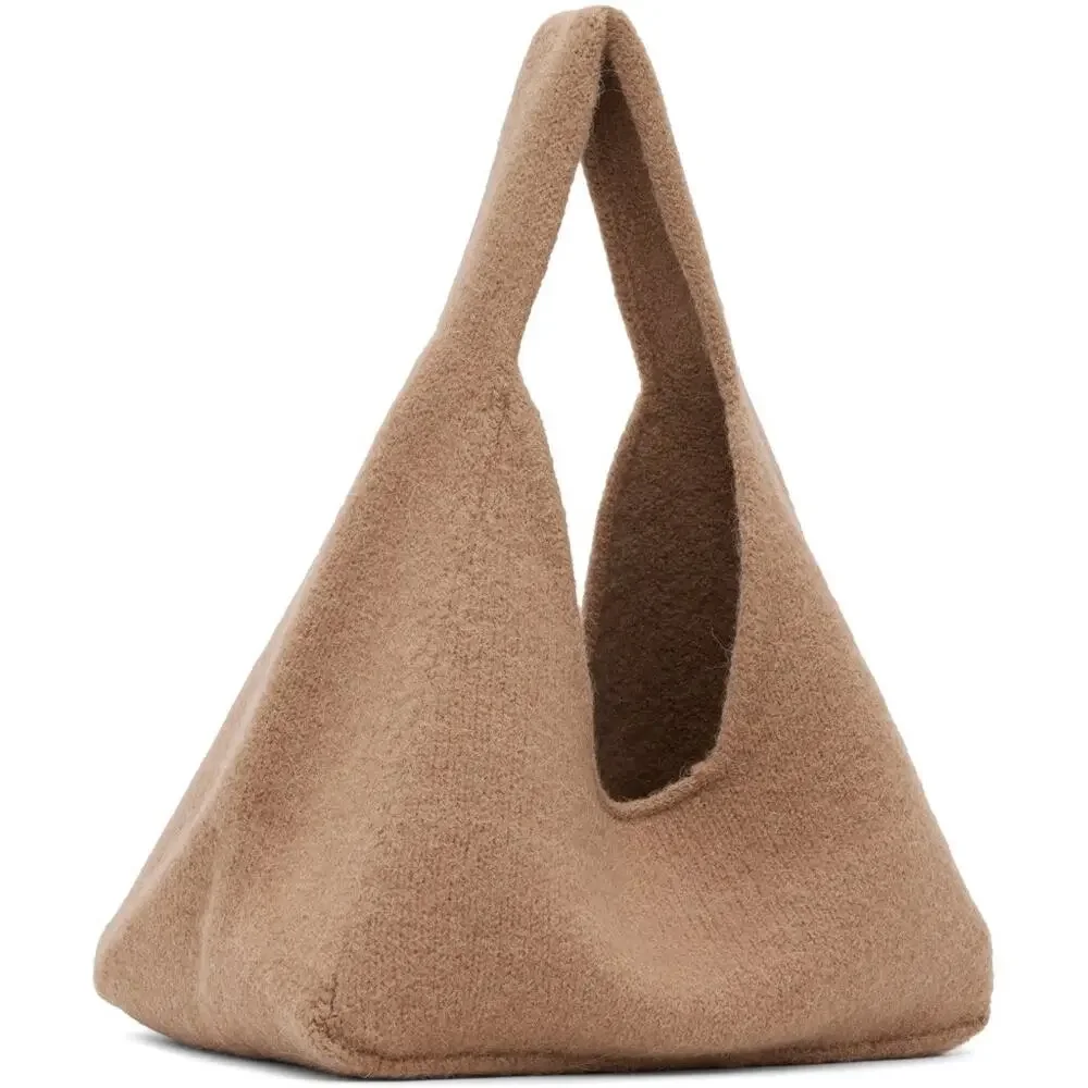 Lauren Manoogian Baby Bindle Bag Putty Cork Camel Highland Wool Alpaca Knit NWT - Picture 2 of 16